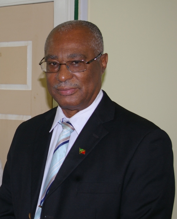 Premier of Nevis, Hon. Joseph Parry at his Bath Hotel Office (File Photo)